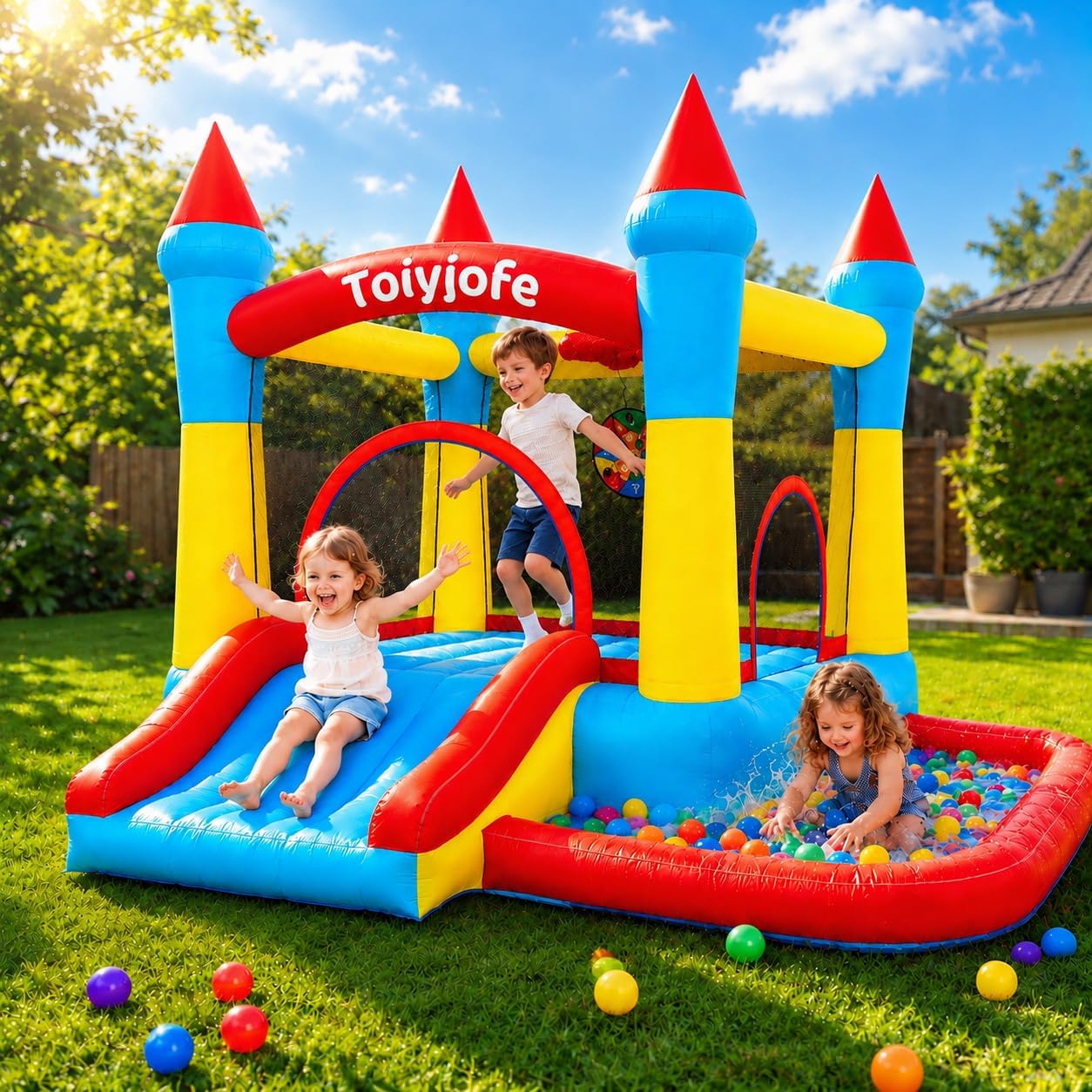 Kids Outdoor Bounce House - 3-6세 어린이용 바운스 하우스, 유아용 실내외