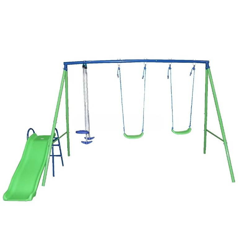 Kids Outdoor Swing Set With Slide - 스윙과 미끄럼틀 세트 야외 어린이 놀이