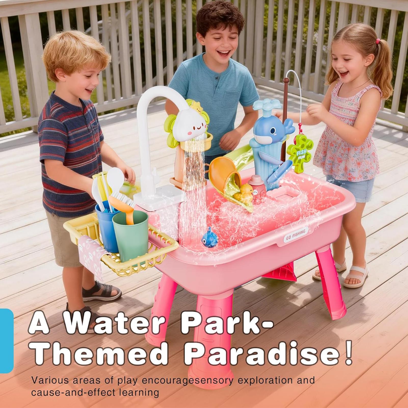Kids Outdoor Sink - 물놀이 테이블 주방 놀이 싱크대 장난감