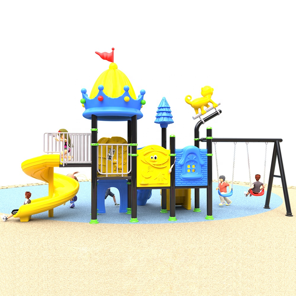 Kids Outdoor Swing Set With Slide - 다기능 어린이 도매 데이케어 야외 놀이터