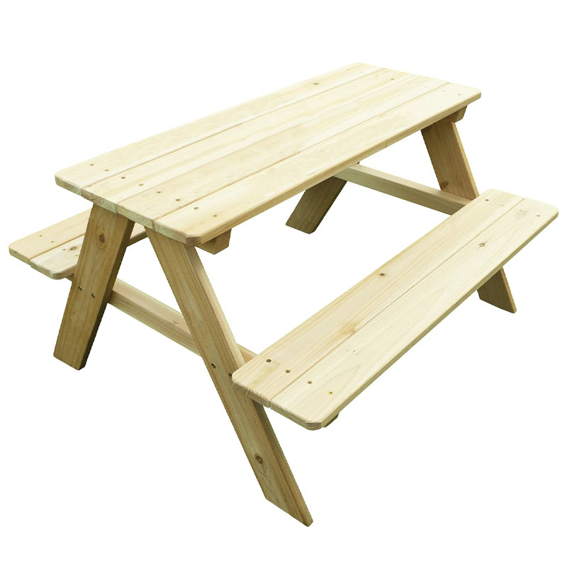 Kids Outdoor Picnic Table - 야외용 나무 어린이 피크닉 테이블 벤치