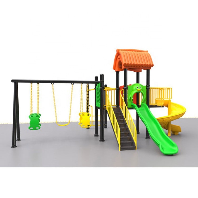 Kids Outdoor Swing Set With Slide - 도매 저가 야외 놀이기구 그네와 미끄럼틀