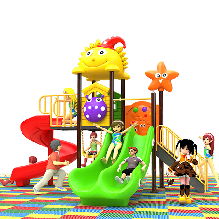 Kids Outdoor Swing Set With Slide - 대형 야외 놀이기구 어린이용 금속 플라스틱