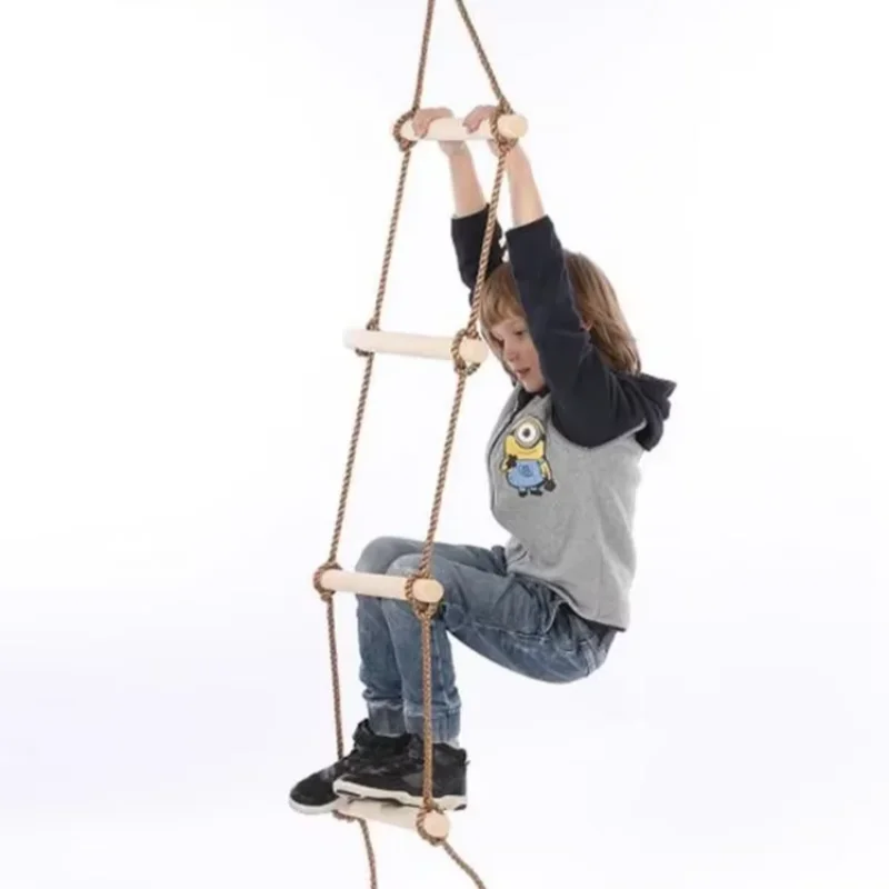 Kids Outdoor Play Area - 어린이용 나무 로프 사다리 그네 실내외