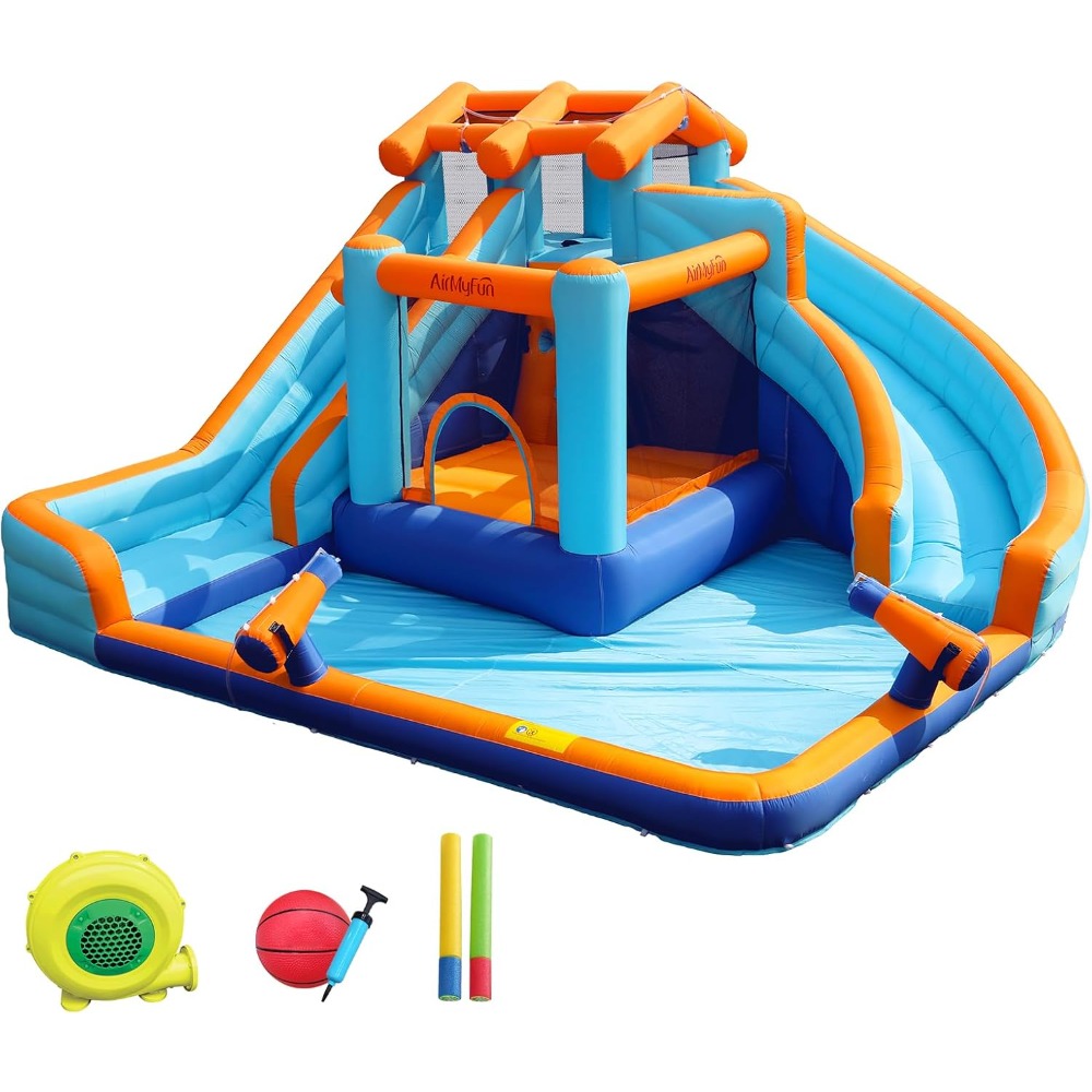 Kids Outdoor Bounce House - 대형 워터 슬라이드 바운스 하우스, 물놀이