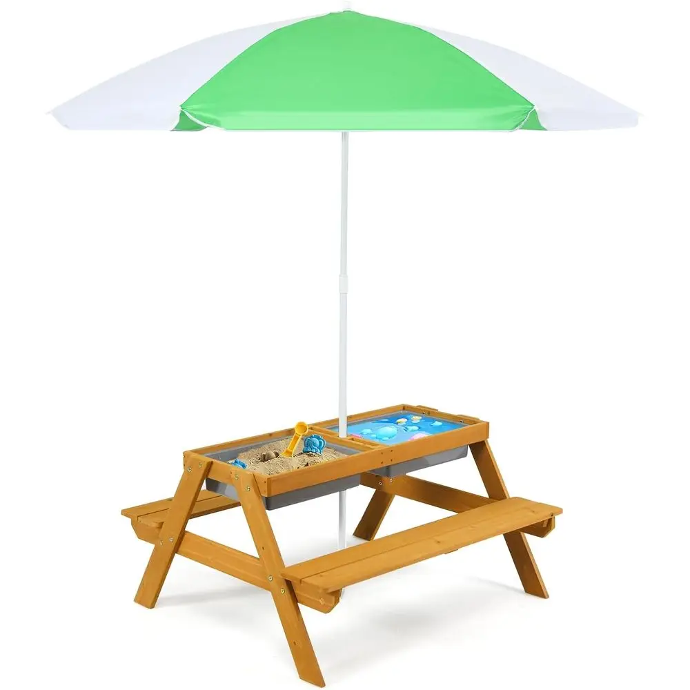 3-in-1 높이 조절 가능한 우산형 어린이 피크닉 테 - Kids Outdoor Picnic Table 리뷰 및 가격