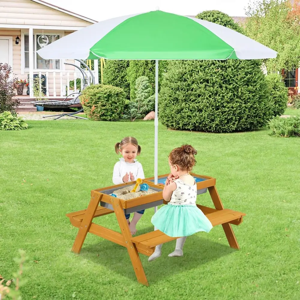 3-in-1 높이 조절 가능한 우산형 어린이 피크닉 테 - Kids Outdoor Picnic Table 리뷰 및 가격
