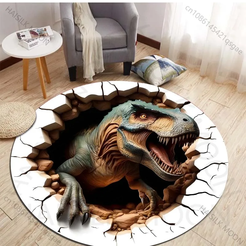 HD 3D 공룡 프린트 원형 러그, 침실 바닥 매트,  - Kids Outdoor Chair 리뷰 및 가격