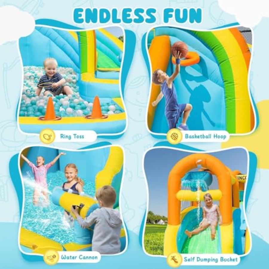 어린이용 야외용 풍선 워터 슬라이드 파크: PVC 소재 - Kids Outdoor Water Slide 리뷰 및 가격