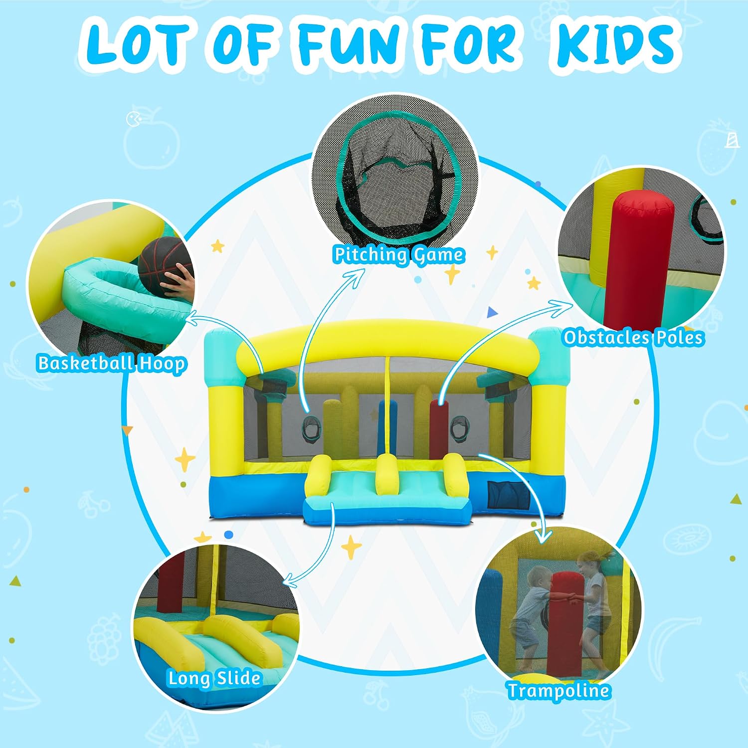 빅 바운스 하우스, 15 x 14.8피트 어린이용 에어 - Kids Outdoor Bounce House 리뷰 및 가격