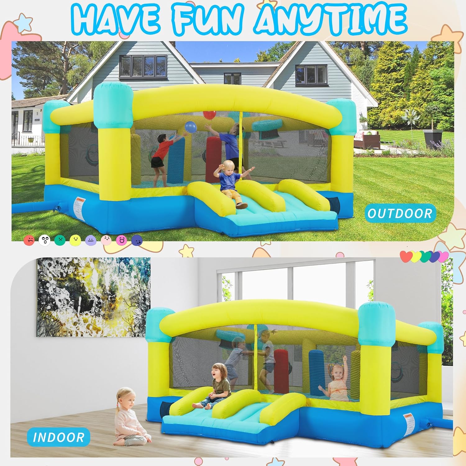 빅 바운스 하우스, 15 x 14.8피트 어린이용 에어 - Kids Outdoor Bounce House 리뷰 및 가격