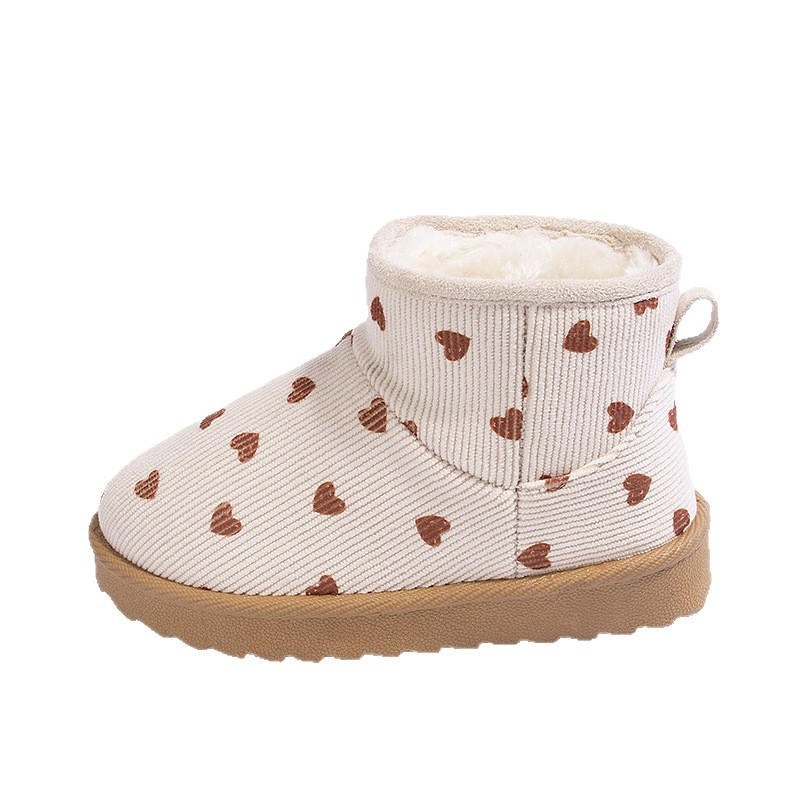 여아용 겨울 따뜻한 숏 부츠 실내외 겸용 하트 프린트  - Kids Outdoor Boots 리뷰 및 가격