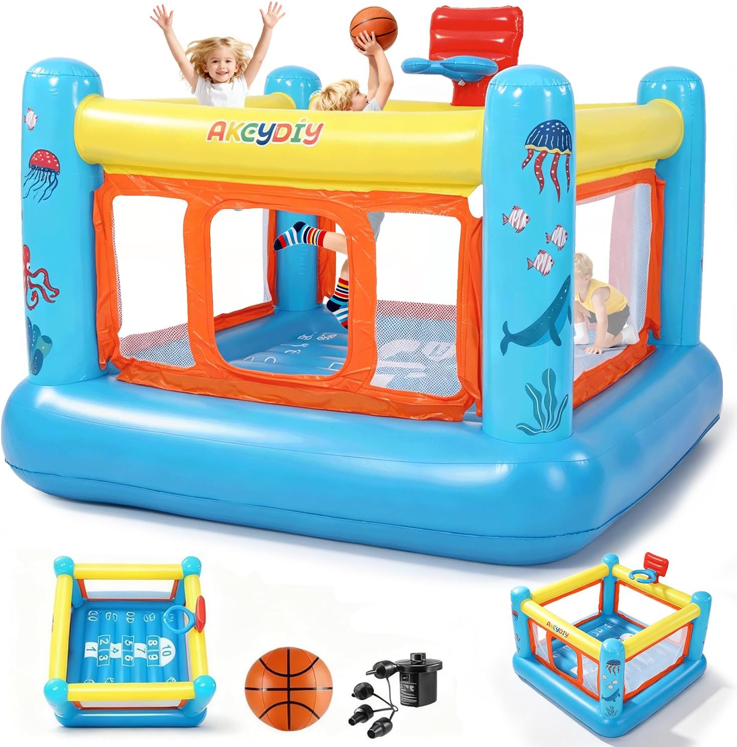 바운스 하우스, 3-6세 어린이용 PVC 풍선 바운스  - Kids Outdoor Bounce House 리뷰 및 가격