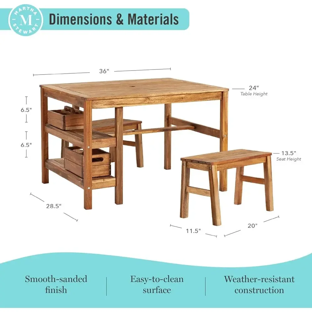 어린이 야외용 상자형 테이블 및 벤치 2개 세트: 아카 - Kids Outdoor Picnic Table 리뷰 및 가격