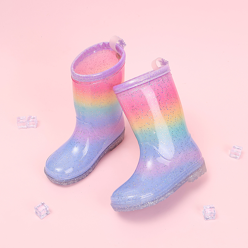 유아용 여아 레인보우 글리터 레인부츠 공주풍 만화 캐릭 - Kids Outdoor Boots 리뷰 및 가격