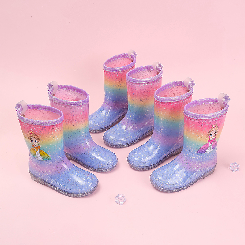 유아용 여아 레인보우 글리터 레인부츠 공주풍 만화 캐릭 - Kids Outdoor Boots 리뷰 및 가격