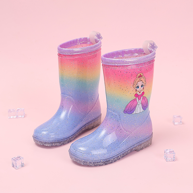 유아용 여아 레인보우 글리터 레인부츠 공주풍 만화 캐릭 - Kids Outdoor Boots 리뷰 및 가격