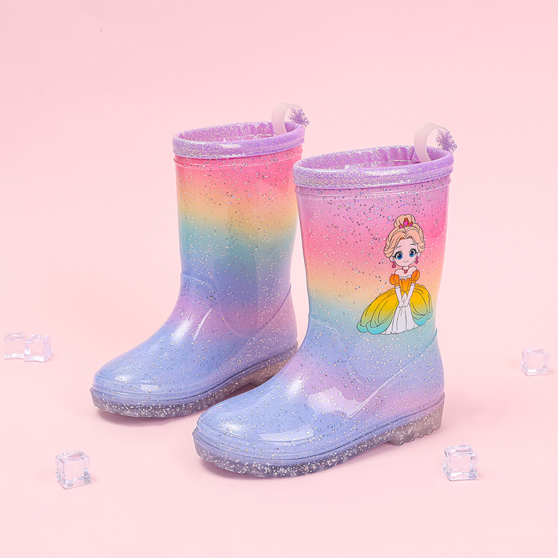 유아용 여아 레인보우 글리터 레인부츠 공주풍 만화 캐릭 - Kids Outdoor Boots 리뷰 및 가격