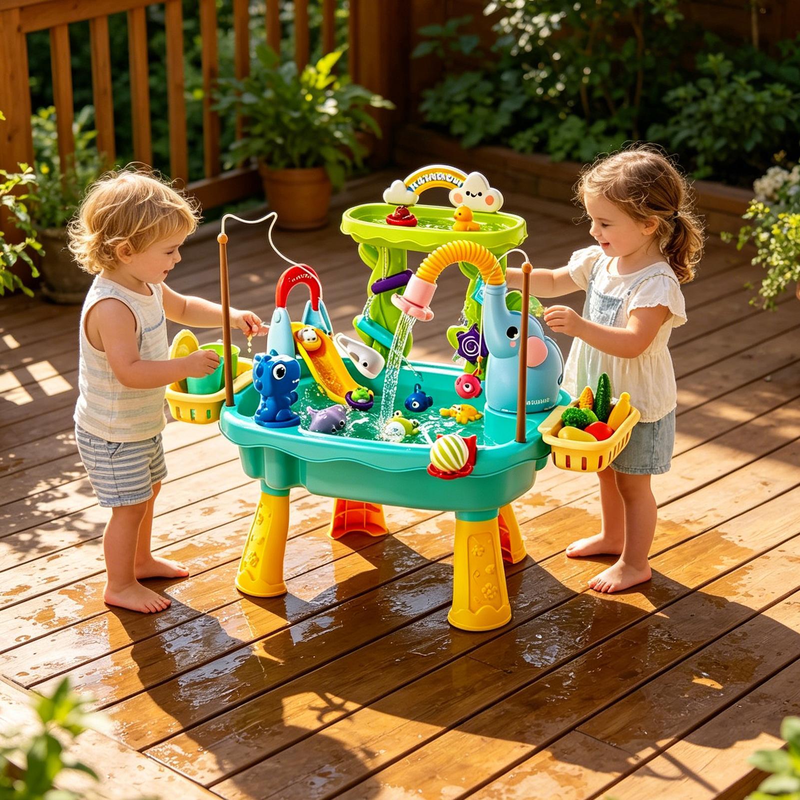 업그레이드된 유아용 물놀이 테이블 주방 놀이 싱크대 장 - Kids Outdoor Sink 리뷰 및 가격