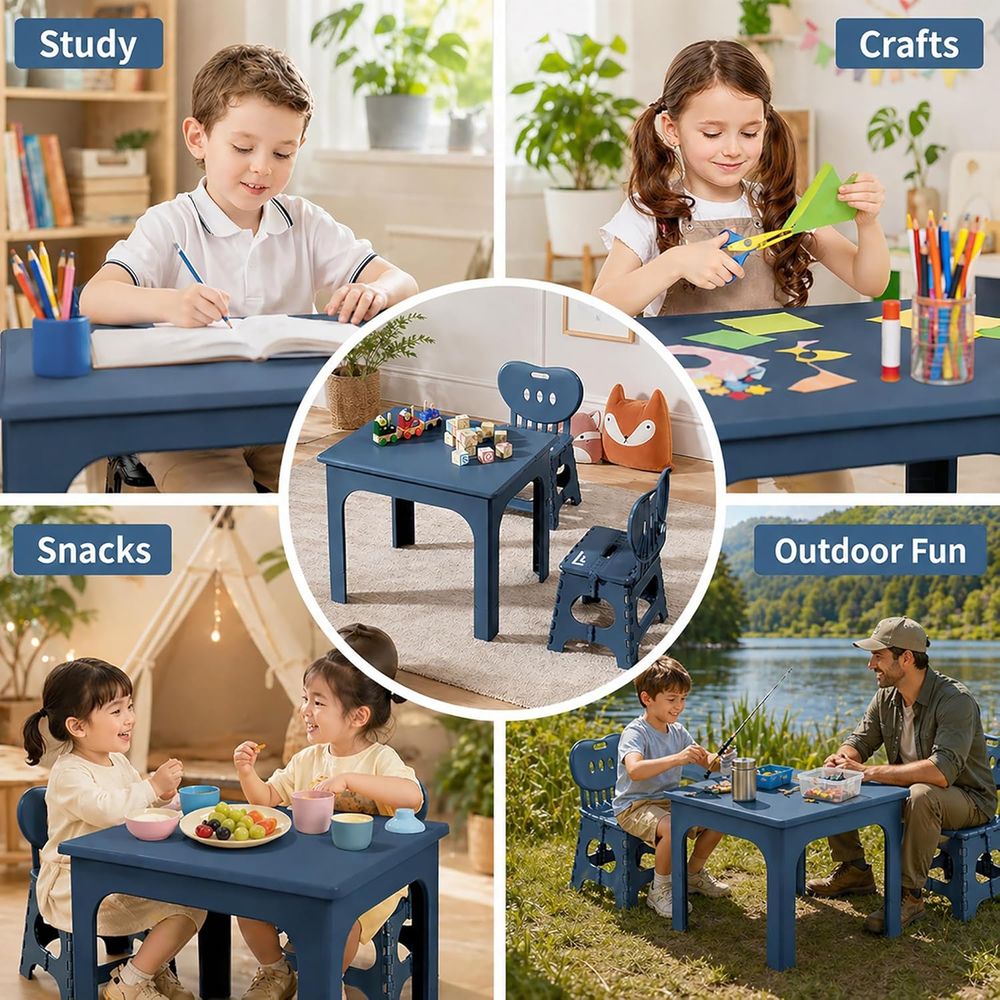 접이식 테이블 및 의자 세트, 높이 조절 가능한 휴대용 - Kids Outdoor Chair 리뷰 및 가격