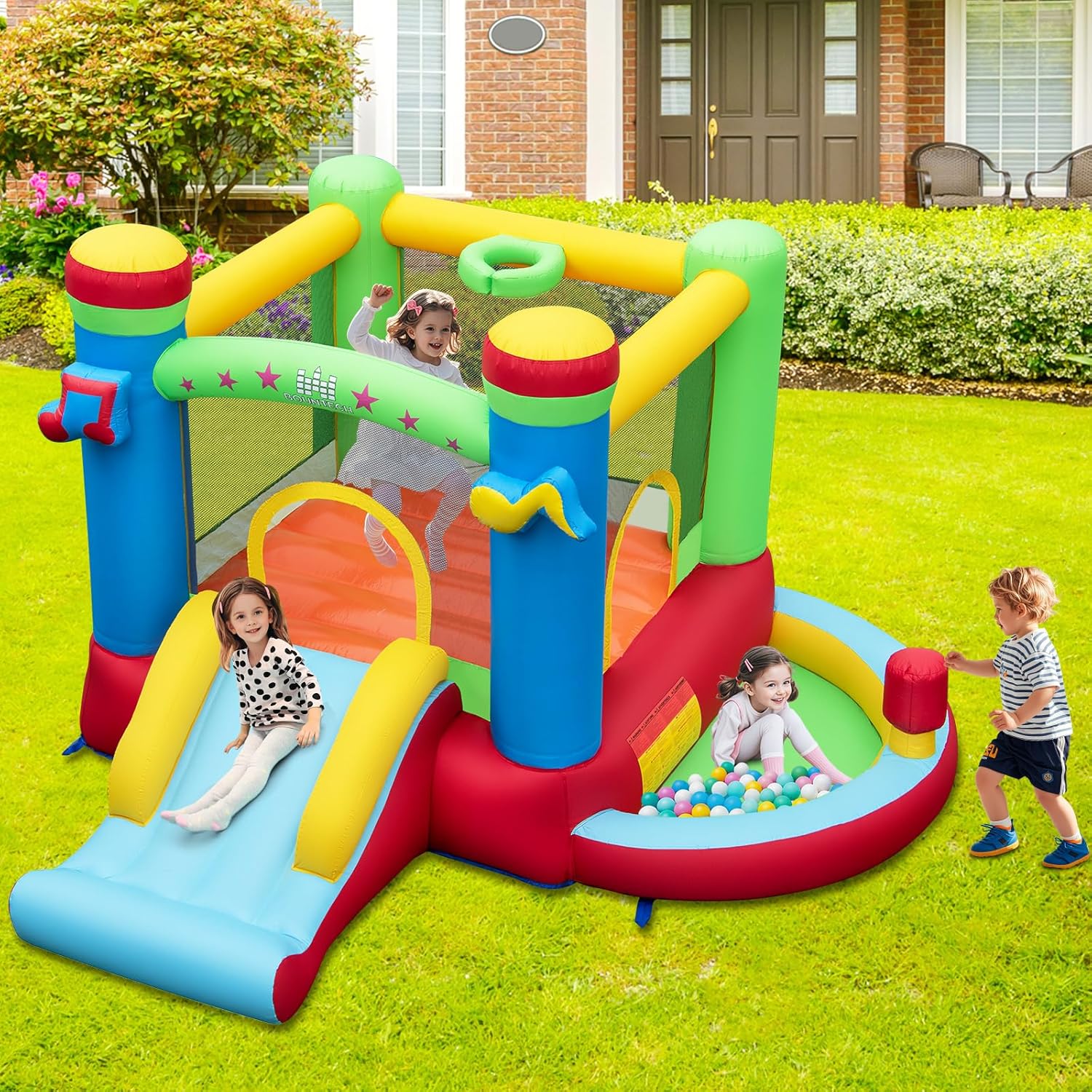 볼풀이 있는 에어바운스, 3~12세 어린이용 실내외 겸 - Kids Outdoor Bounce House 리뷰 및 가격