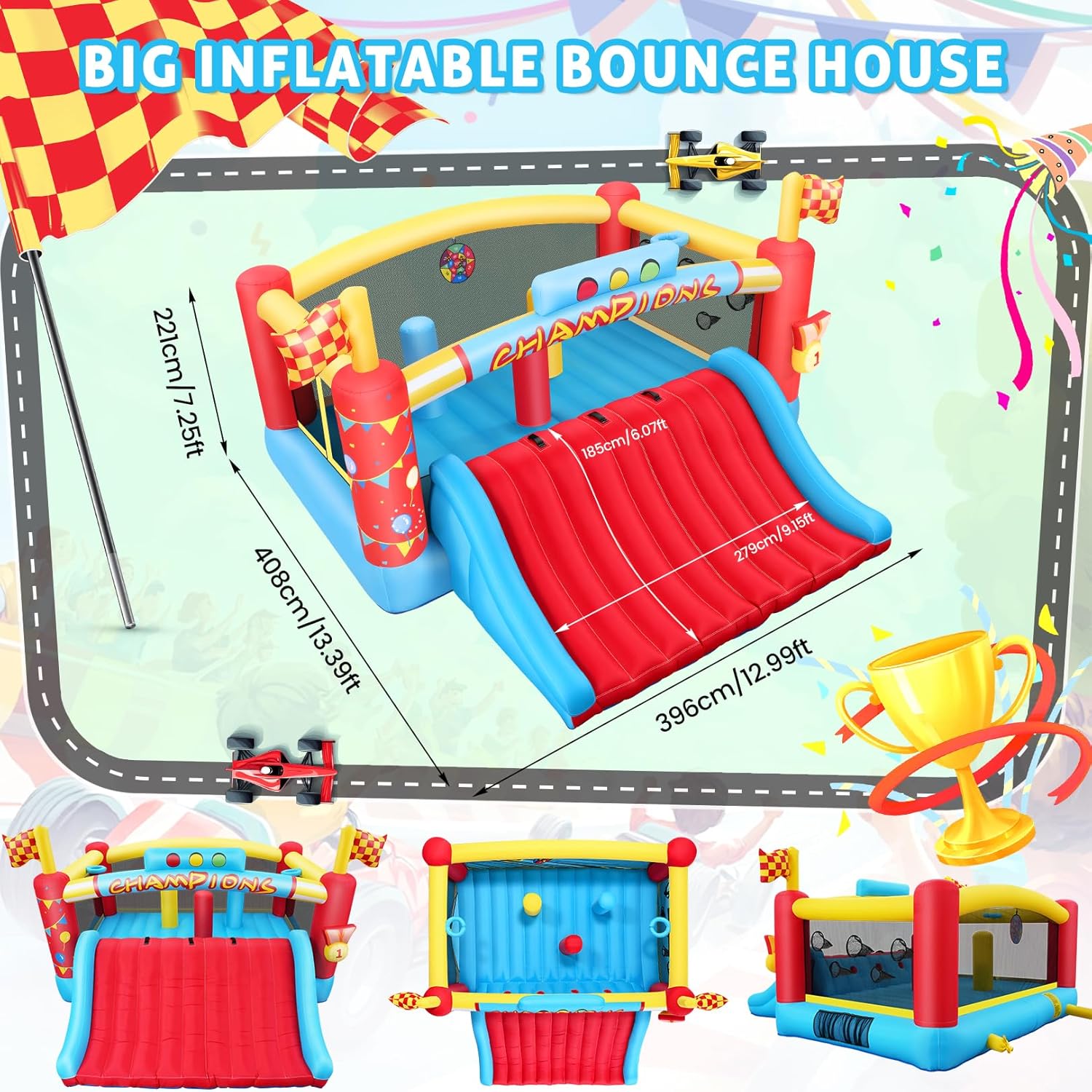 대형 어린이용 에어바운스, 13피트 야외용 에어바운스( - Kids Outdoor Bounce House 리뷰 및 가격