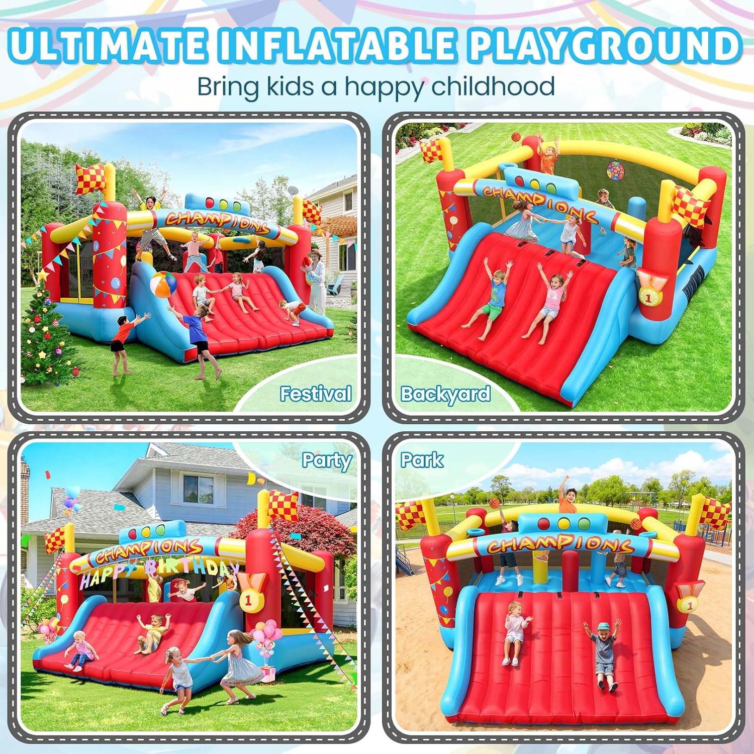 대형 어린이용 에어바운스, 13피트 야외용 에어바운스( - Kids Outdoor Bounce House 리뷰 및 가격
