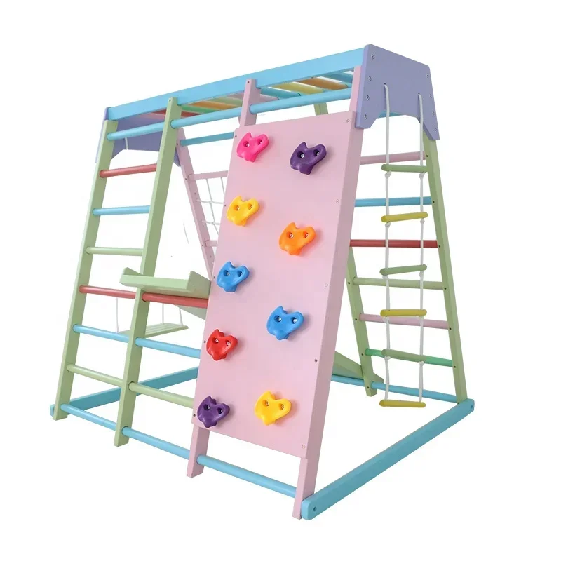 어린이용 실내 나무 클라이밍 프레임 세트, 그네, 미끄 - Kids Outdoor Gym 리뷰 및 가격